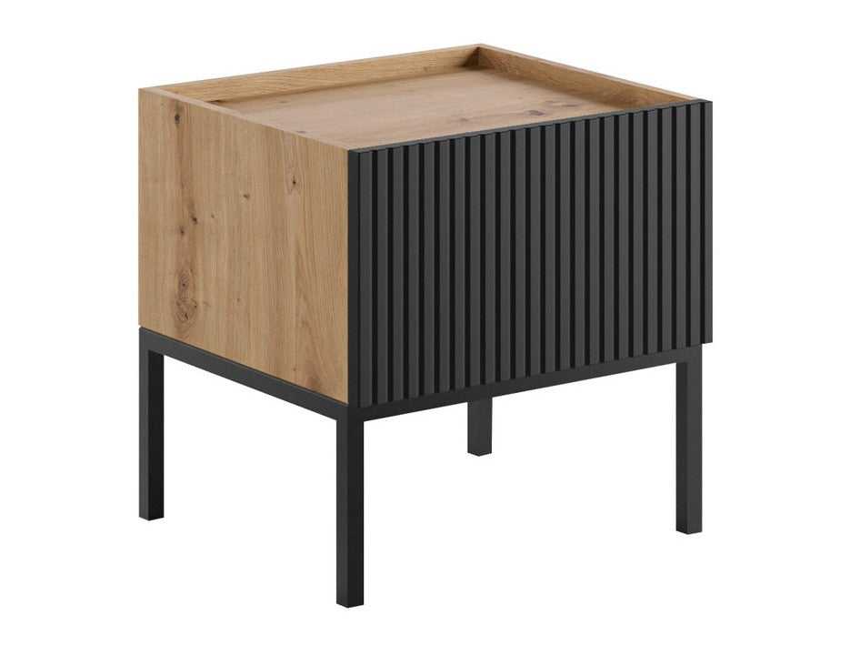 Éjjeliszekrény Stolik nemcny COMO 1SZ, Szín: Artisan tölgy + Fekete