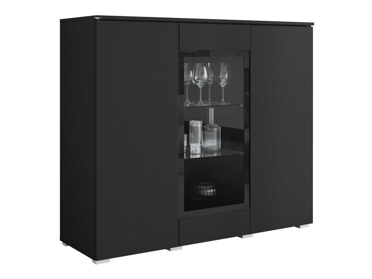 Szekrény Komoda VERA 120, Szín: Grafit, Led világítás: Nem