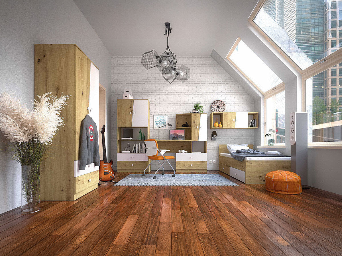 Bútorkészlet Nero II (Wurak), Szín: Artisan tölgy + Fehér