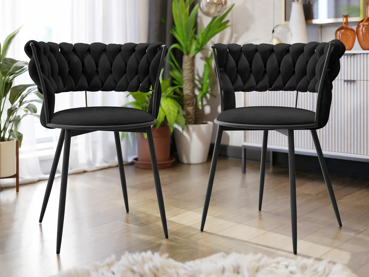 Szék készlet Krzesło MUZ/DC/1141/BK (2szt), Szín: Fekete