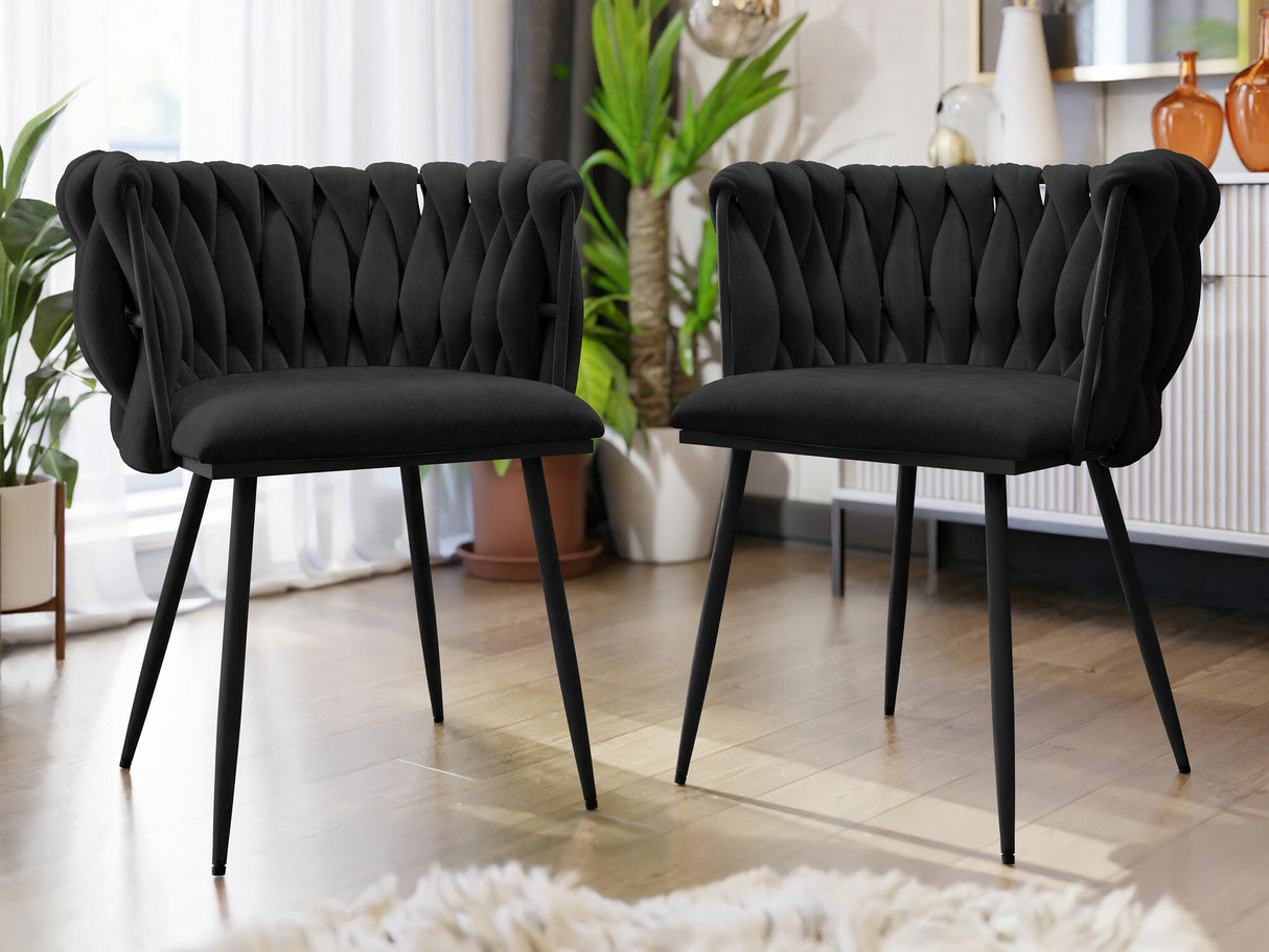 Szék készlet Krzesło MUZ/DC/1142 (2szt), Szín: Fekete