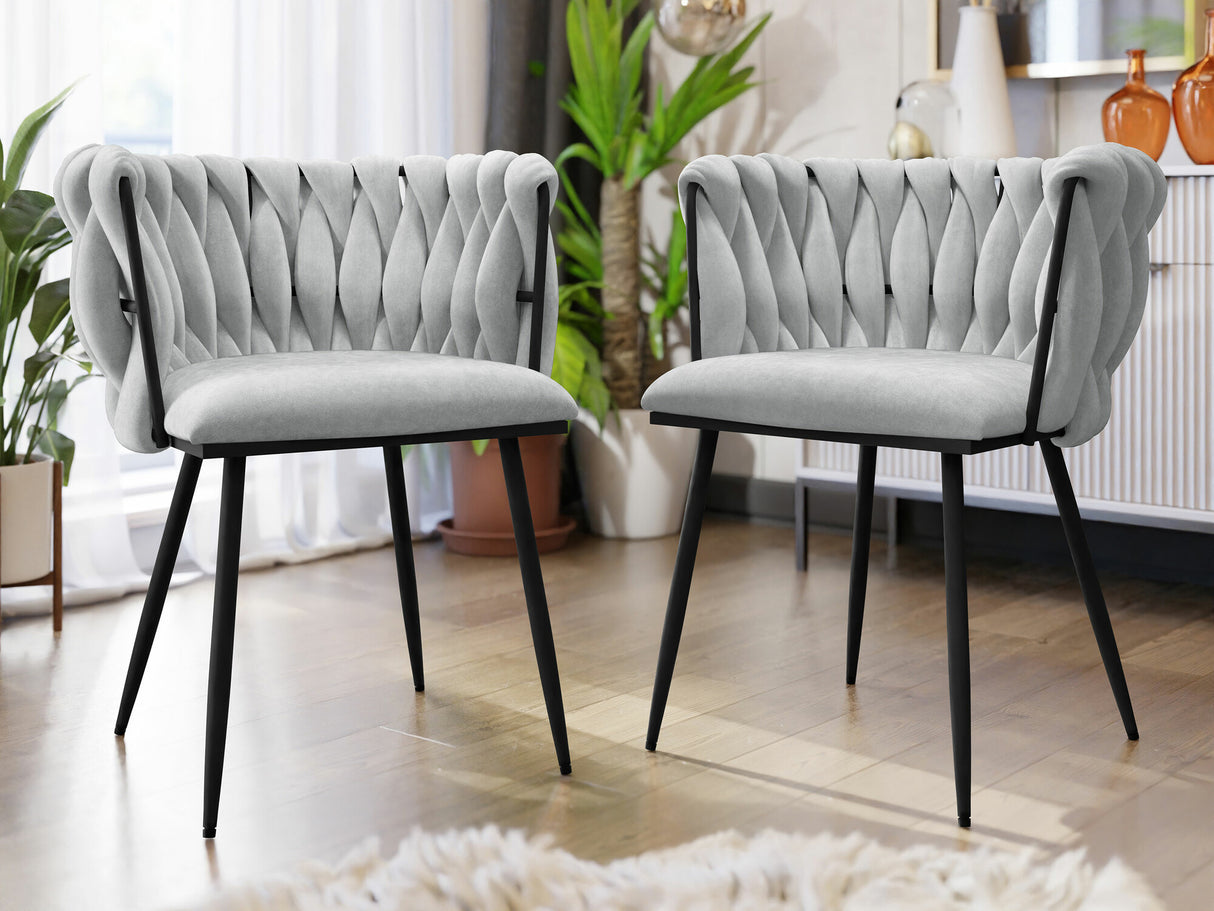 Szék készlet Krzesło MUZ/DC/1142 (2szt), Szín: Fekete + Szürke