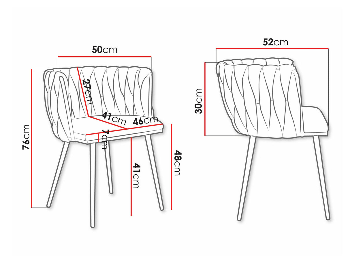 Szék készlet Krzesło MUZ/DC/1142 (2szt), Szín: Fekete