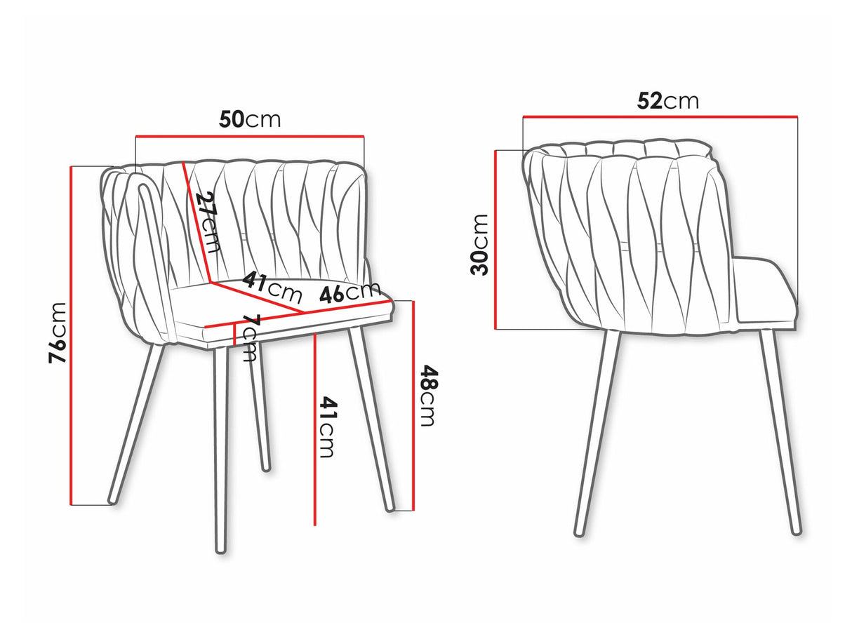 Szék készlet Krzesło MUZ/DC/1142 (2szt), Szín: Fekete + Szürke