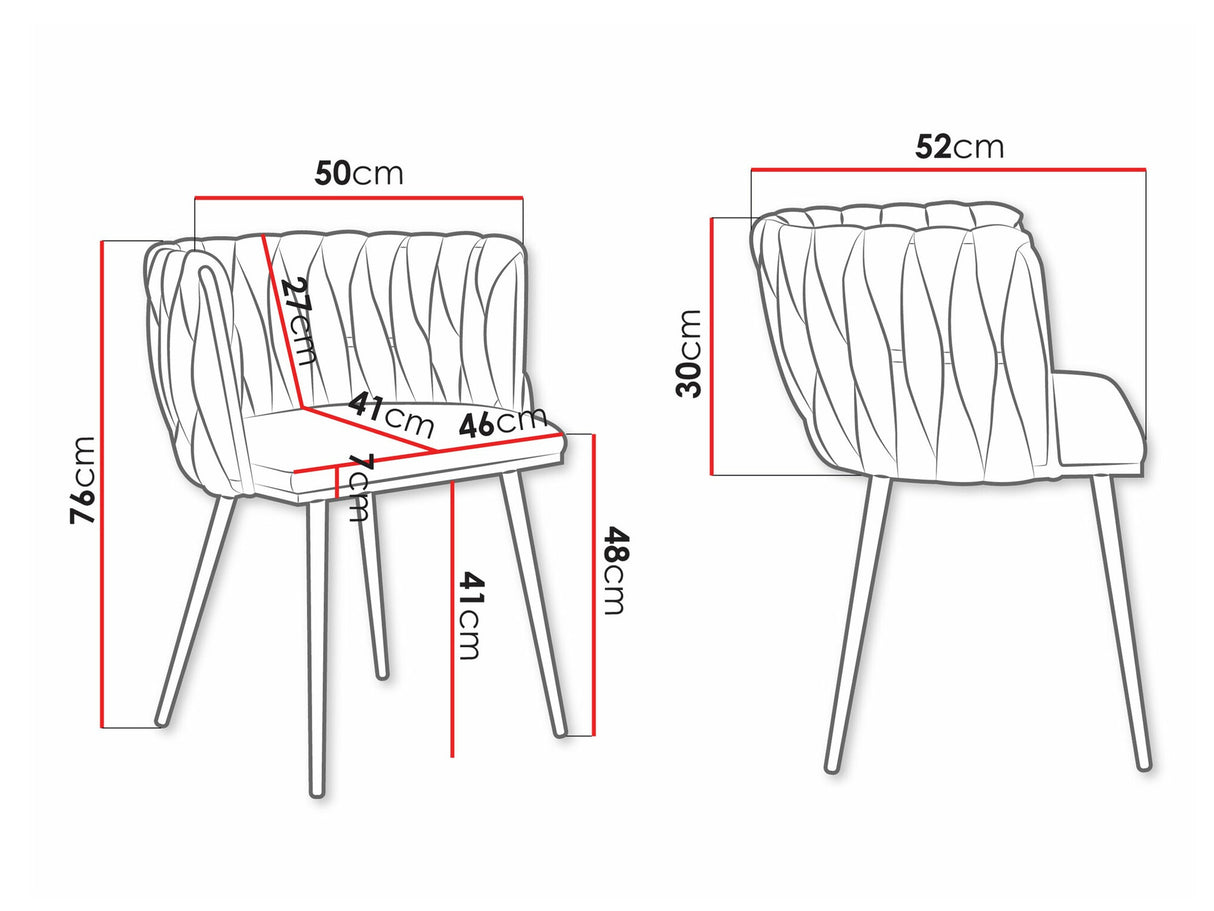 Szék készlet Krzesło MUZ/DC/1142 (2szt), Szín: Ezüst + Fekete