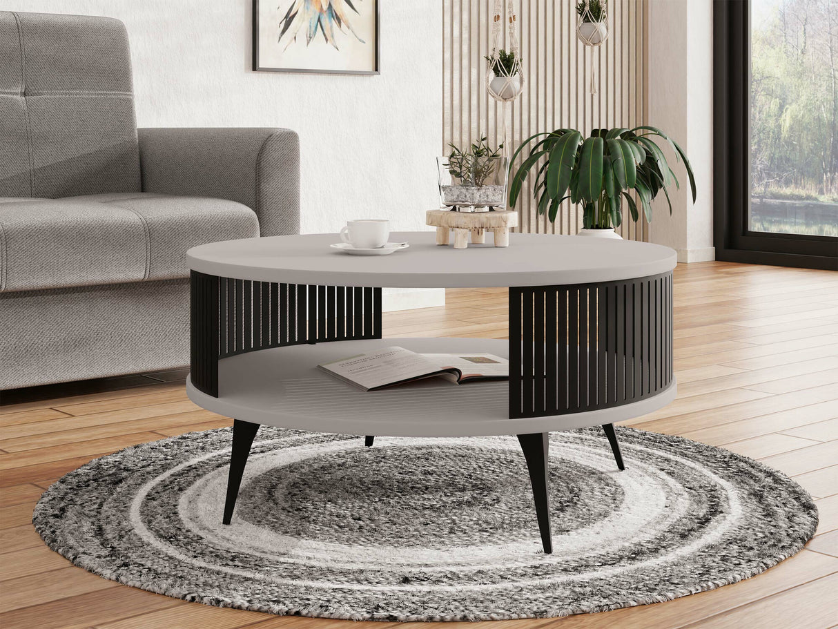 Dohányzóasztal Stolik kawowy ROENNI, Szín: Fekete + Kasmír