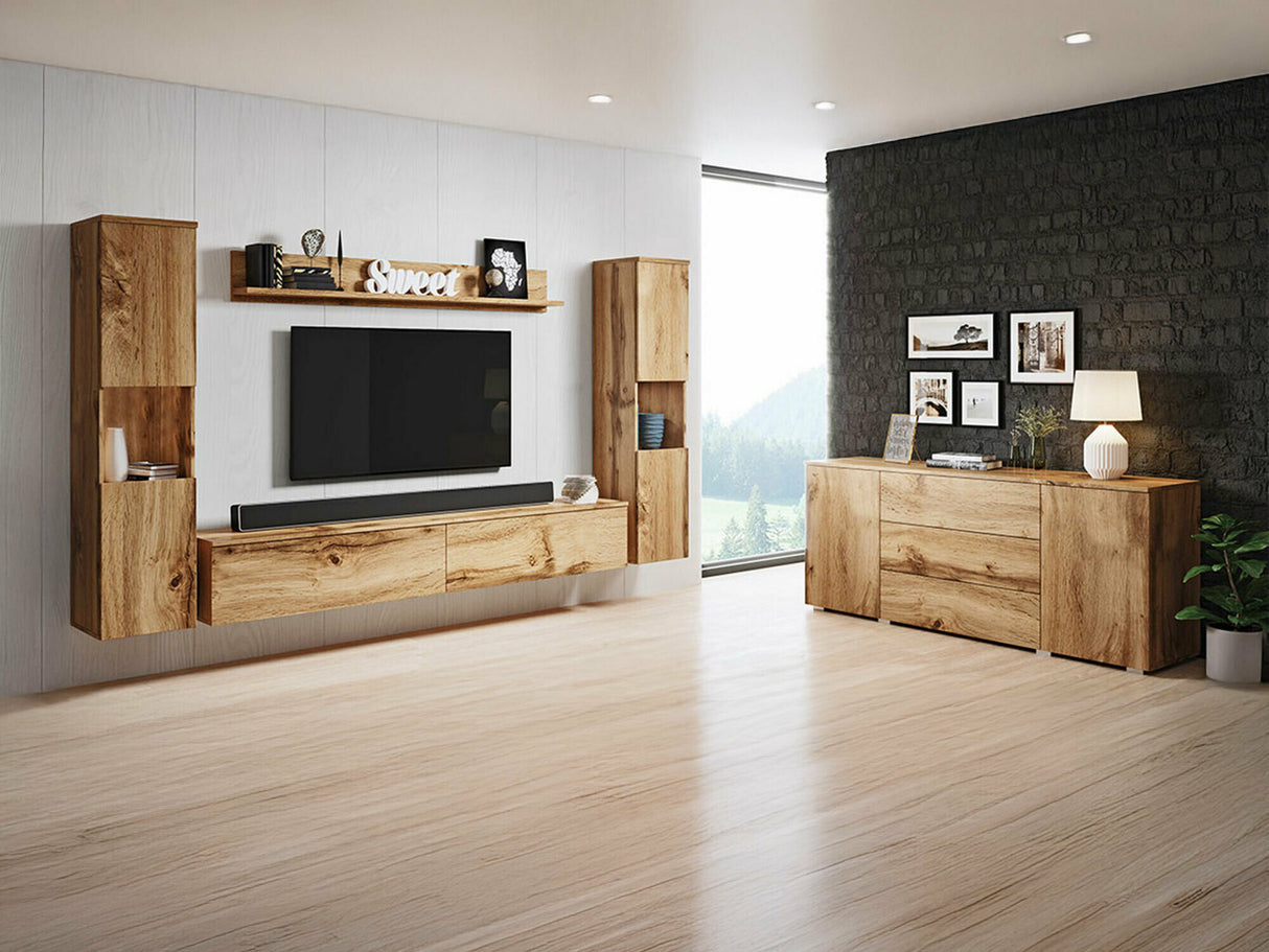 Nappali szett PARIS II (Bamisio II), Szín: Wotan tölgy, Led világítás: Nem