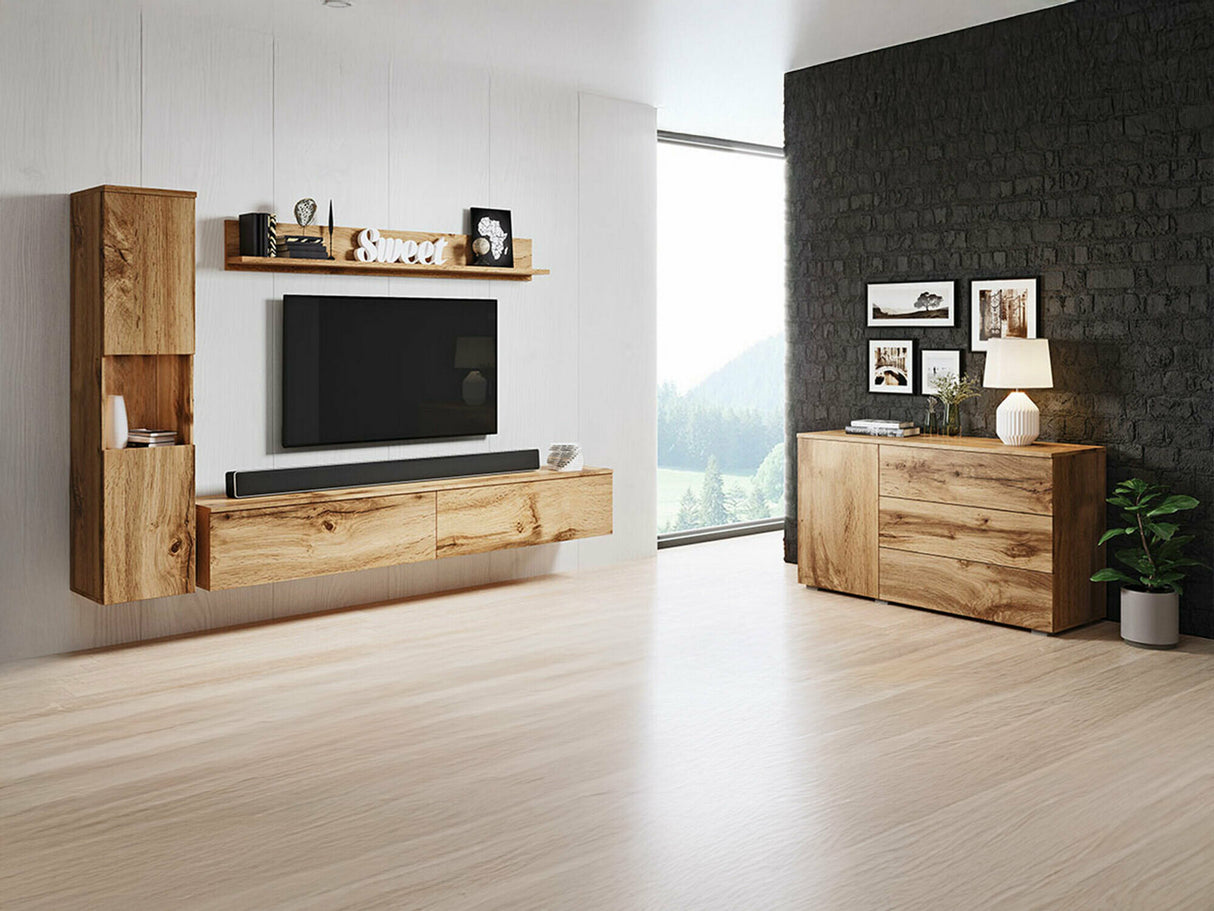 Nappali szett PARIS I (Bamisio I), Szín: Wotan tölgy, Led világítás: Nem