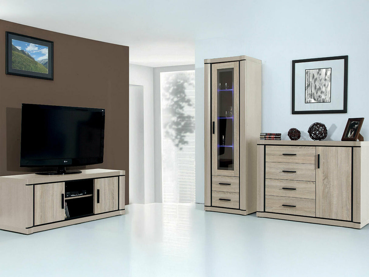 Nappali szett Dallas I (Xavier), Szín: Sonoma tölgy, Led világítás: Nem