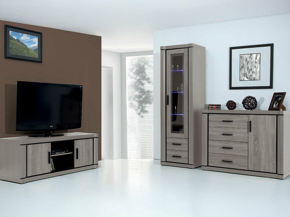 Nappali szett Dallas I (Xavier), Szín: Triufel tölgy, Led világítás: Nem