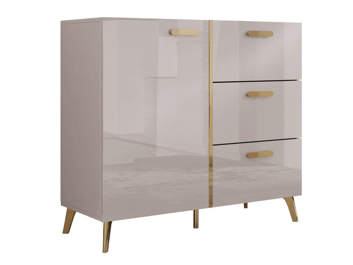 Komód Komoda PICRU 100 1D3SZ Kaszmir/Kaszmir połysk 5903211401633 (Kasmír + Fényes kasmír)