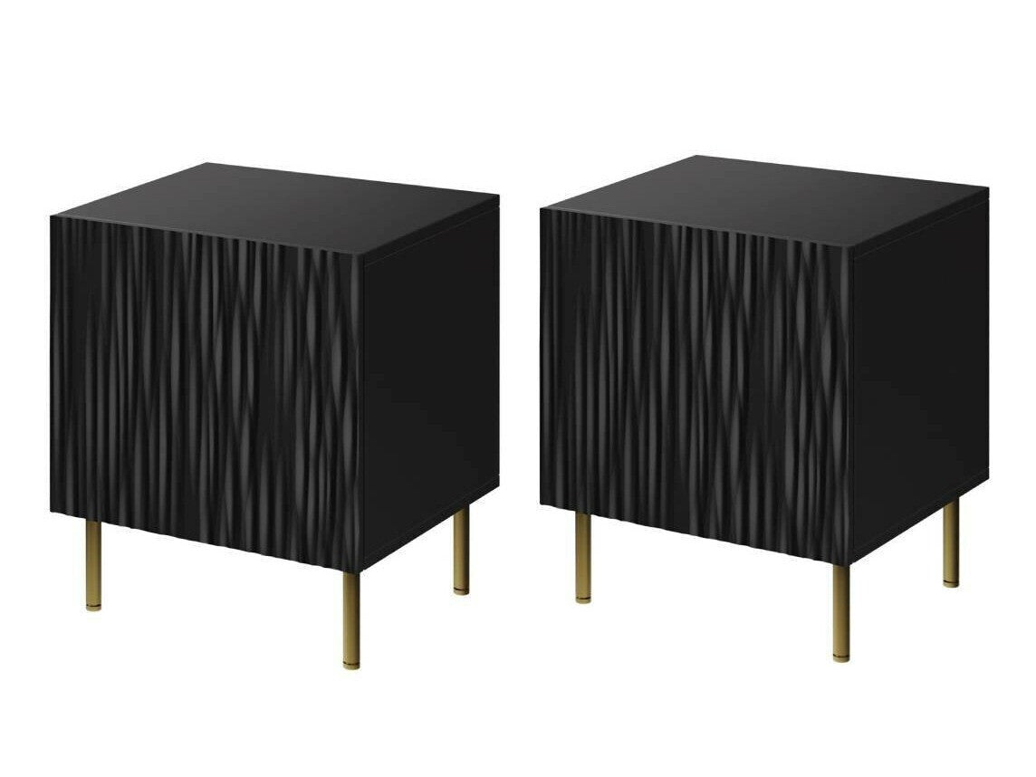 Éjjeliszekrény szett JUNGLE 2 szt. (Lameller), Szín: Fekete + Aranysárga