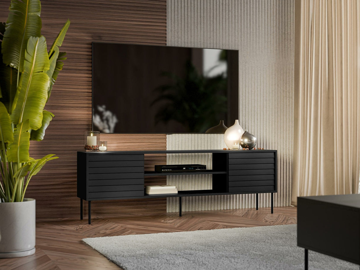 TV-állvány Szafka CORTINA RTV 180 EF, Szín: Fekete