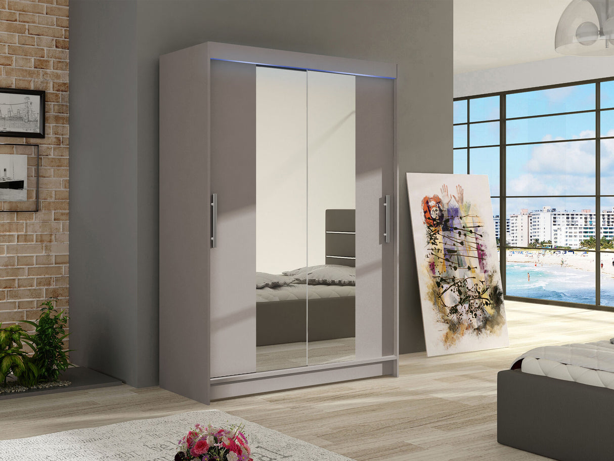 Gardróbszekrény Miami II (Aldo II), Szín: Kasmír, Led világítás: Igen RGB