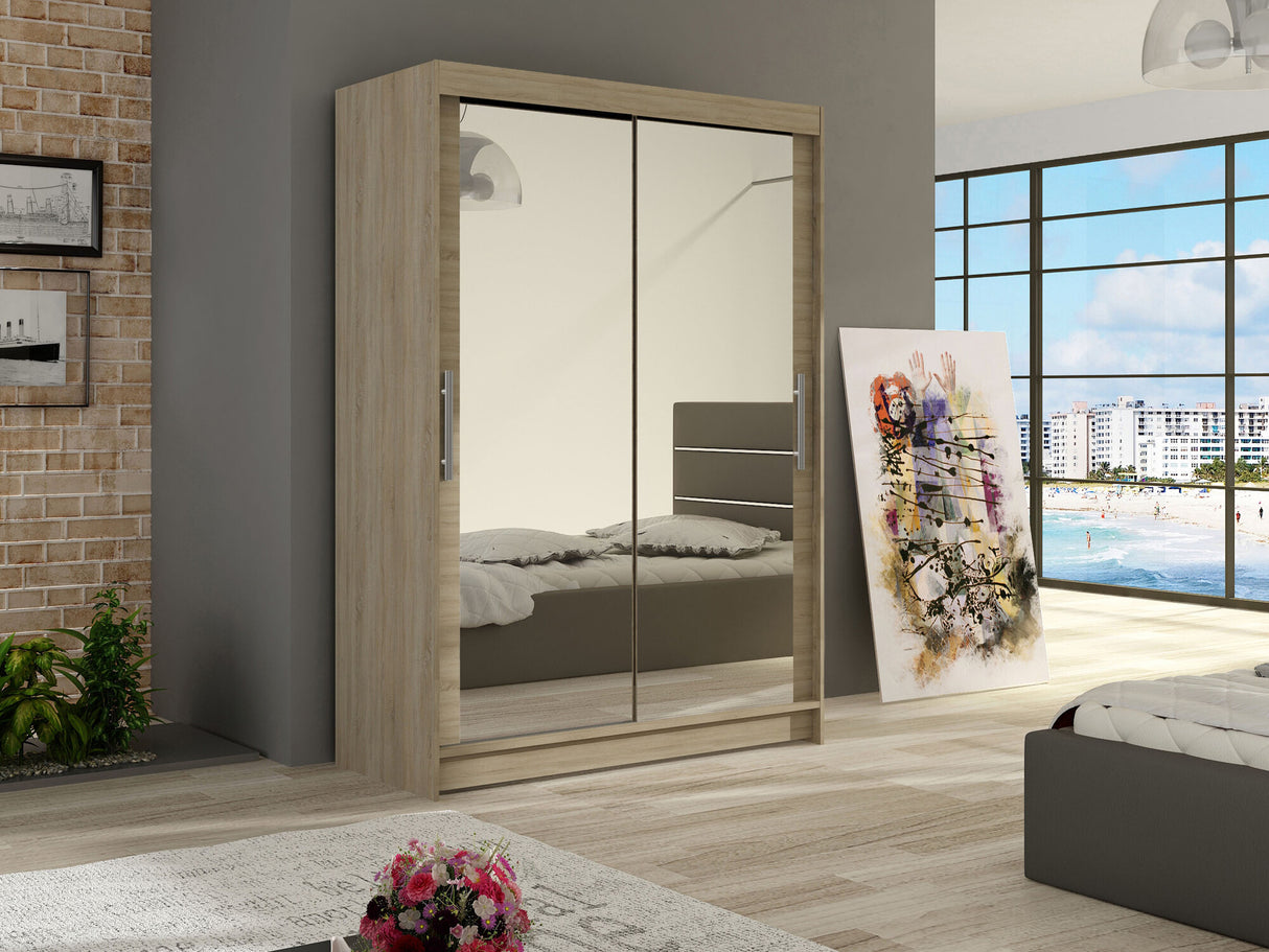 Gardróbszekrény Miami VII (Aldo), Szín: Sonoma tölgy, Led világítás: Nem