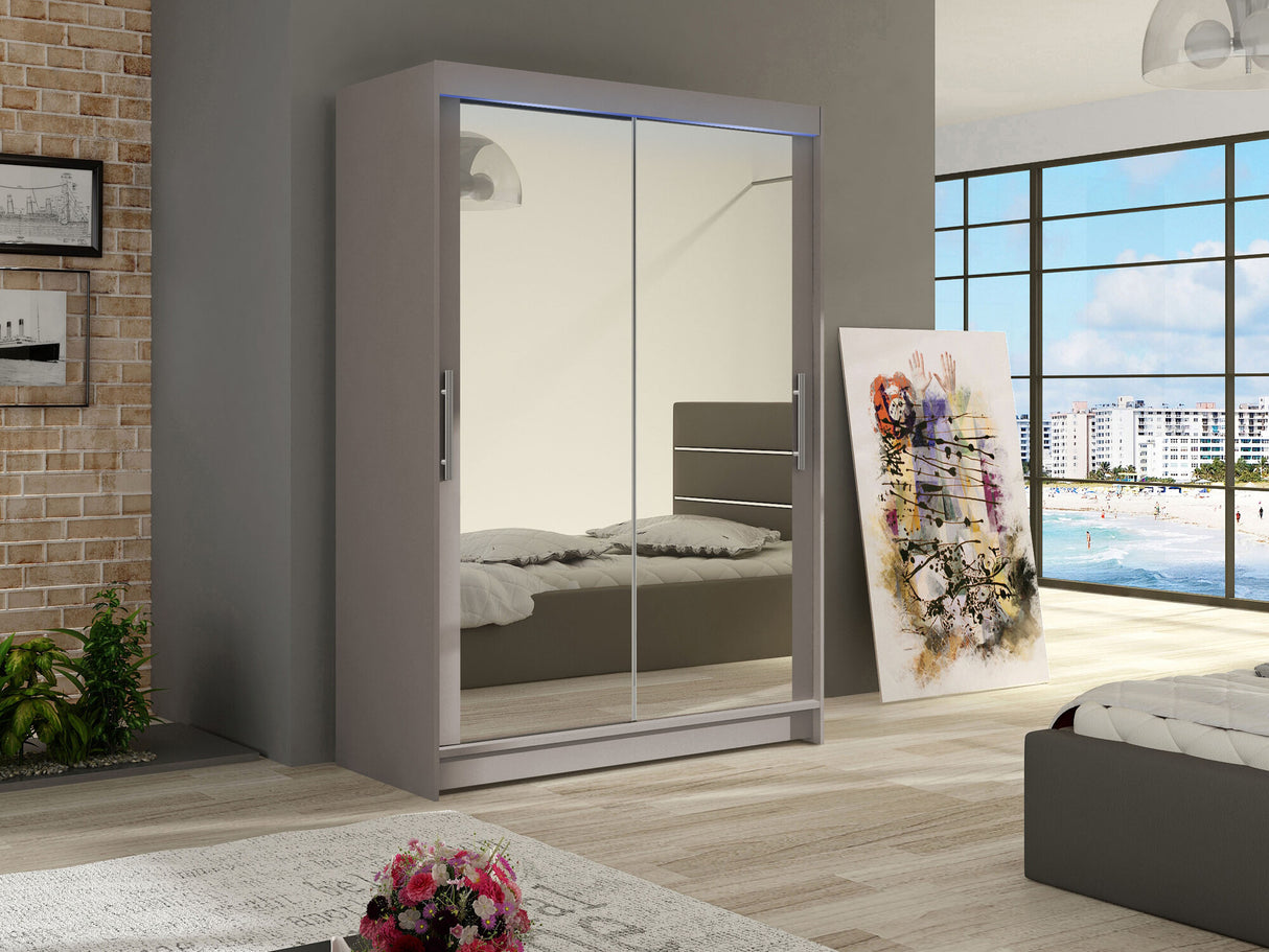 Gardróbszekrény Miami VII (Aldo), Szín: Kasmír, Led világítás: Igen