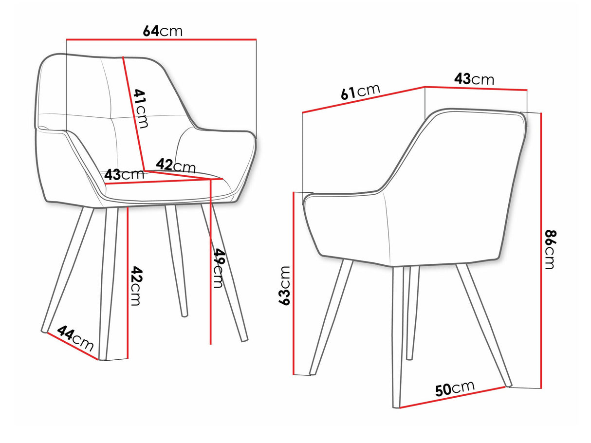 Szék Krzesło ARCHON 2szt, Szín: Poso 14