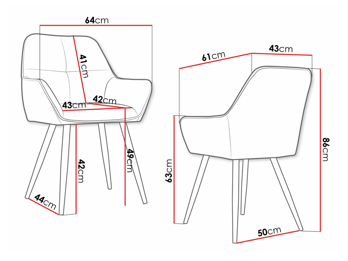 Szék Krzesło ARCHON 2szt, Szín: Poso 100