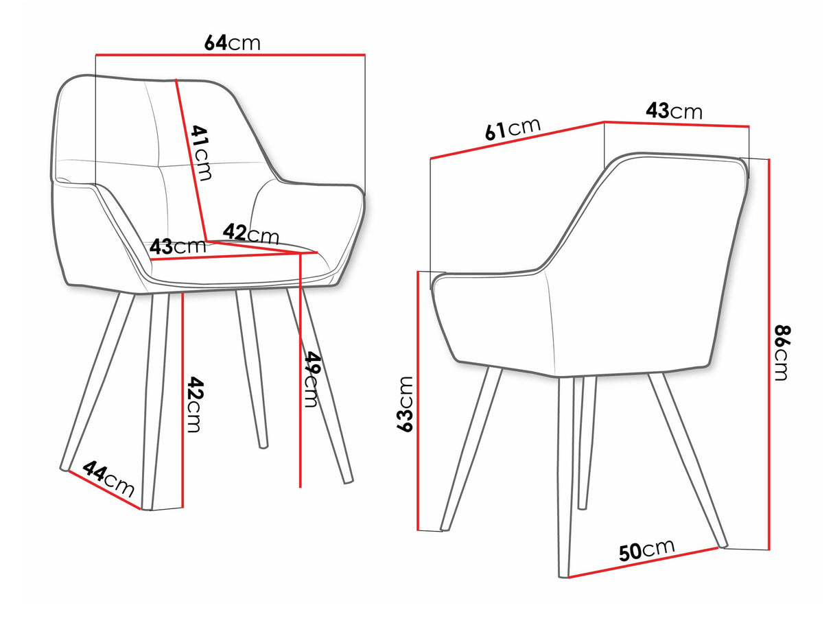 Szék Krzesło ARCHON 2szt, Szín: Poso 110