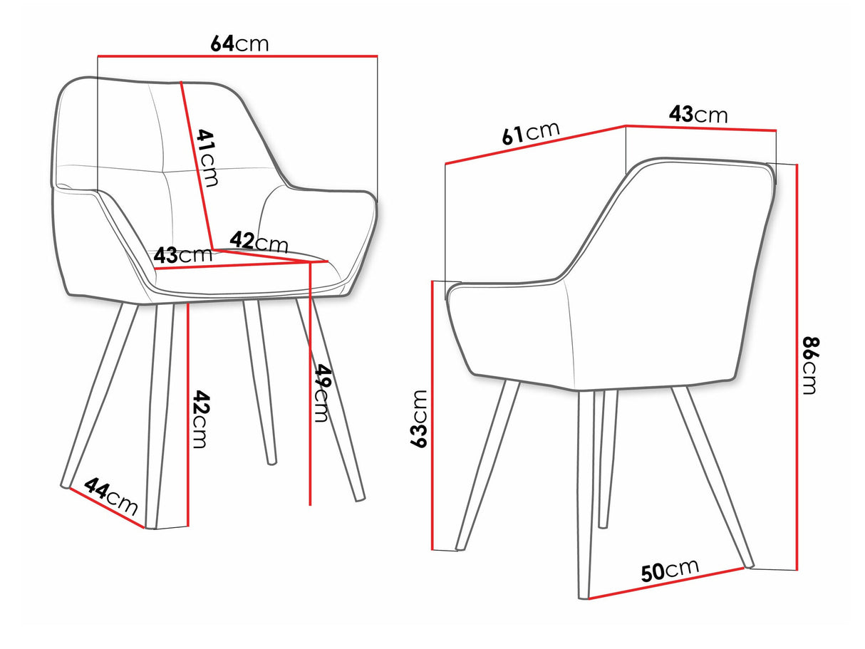 Szék Krzesło ARCHON 2szt, Szín: Poso 135