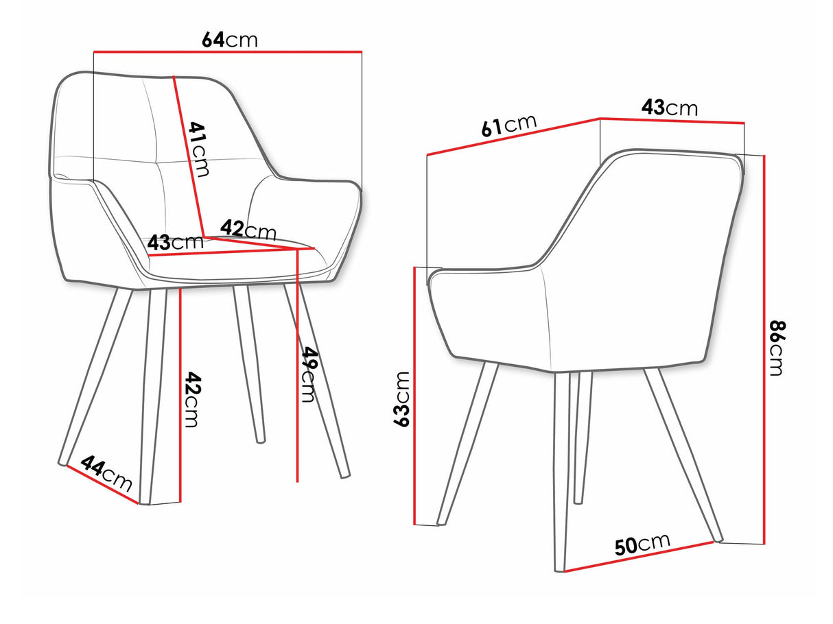 Szék Krzesło ARCHON 2szt, Szín: Poso 05