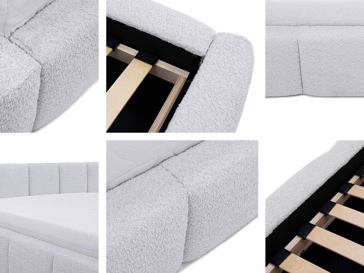 Ágy Łóżko tapicerowane KEVSON, Szín: Abriamo 04, Alvó felület mérete: 140 x 200 cm