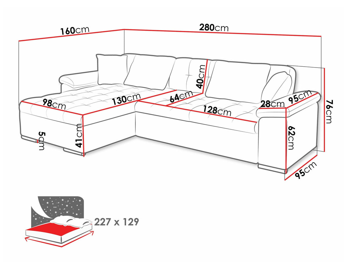 Sarokkanapé Diana (Dinem), Szín: Uttario Velvet 2951, Változatok: Balos