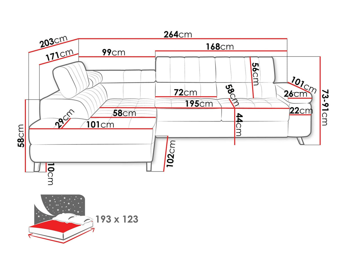 Sarokkanapé Nemrd (Elsie), Szín: Fresh 13, Változatok: Balos