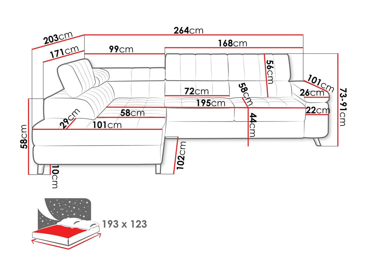 Sarokkanapé Nemrd (Elsie), Szín: Magic Velvet 2227, Változatok: Balos