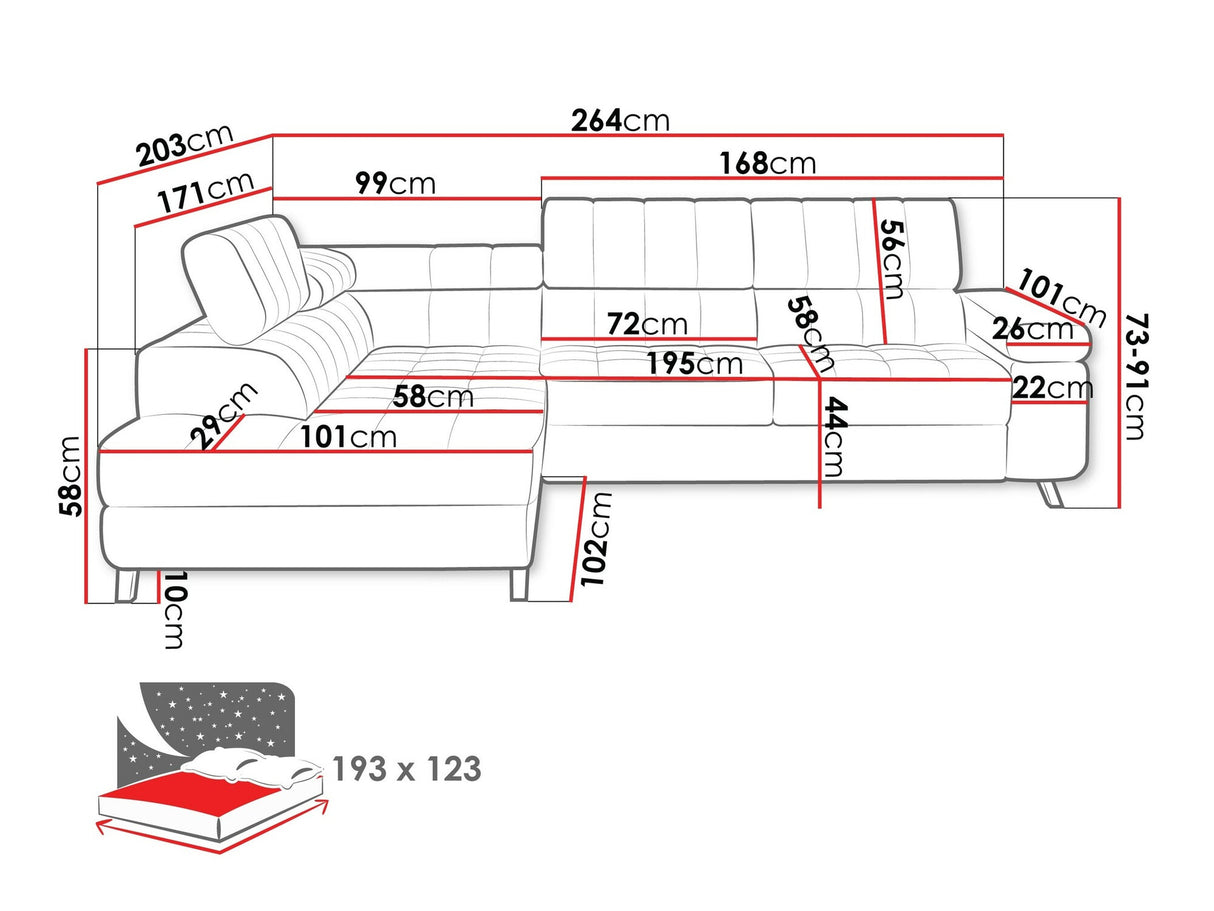 Sarokkanapé Nemrd (Elsie), Szín: Magic Velvet 2227, Változatok: Jobbos
