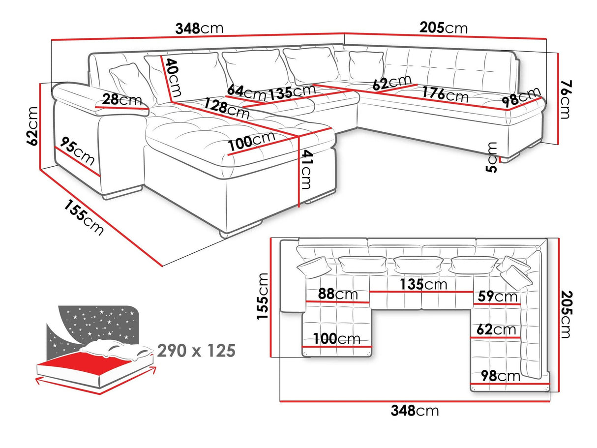 Sarokkanapé Niko (Tony), Változatok: Balos, Szín: Soft 017 + Lux 06