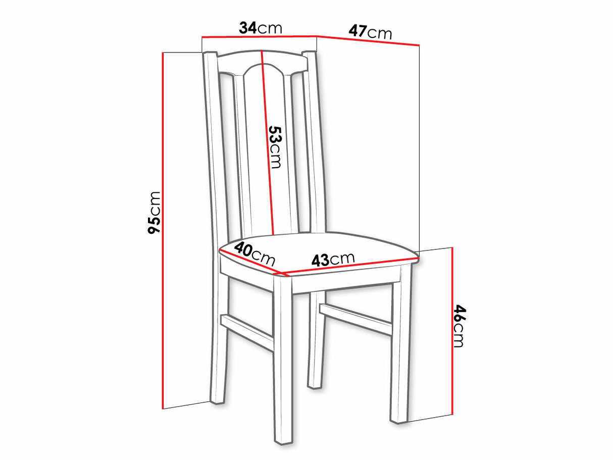 Szék Bos 7 (Dalem 7), Fa színe: Fehér, Kárpit: Hygge 91
