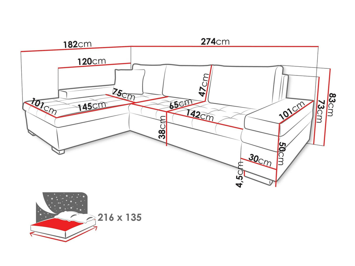 Sarokkanapé Bangkok mini (Kanton mini), Szín: Magic Velvet 2225