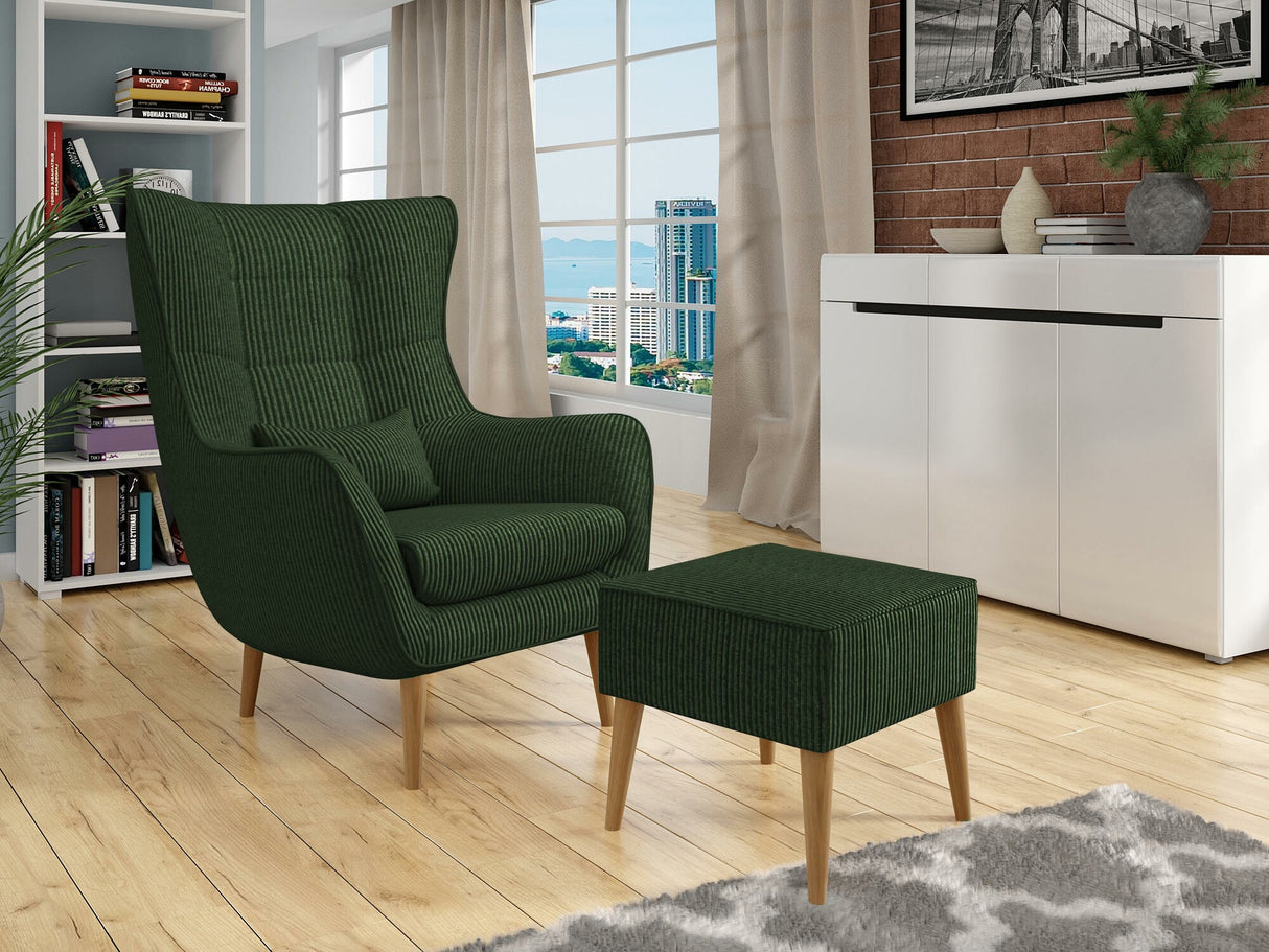 Fotel Fotel ESTJANO z podnóżkiem, Szín: Poso 14