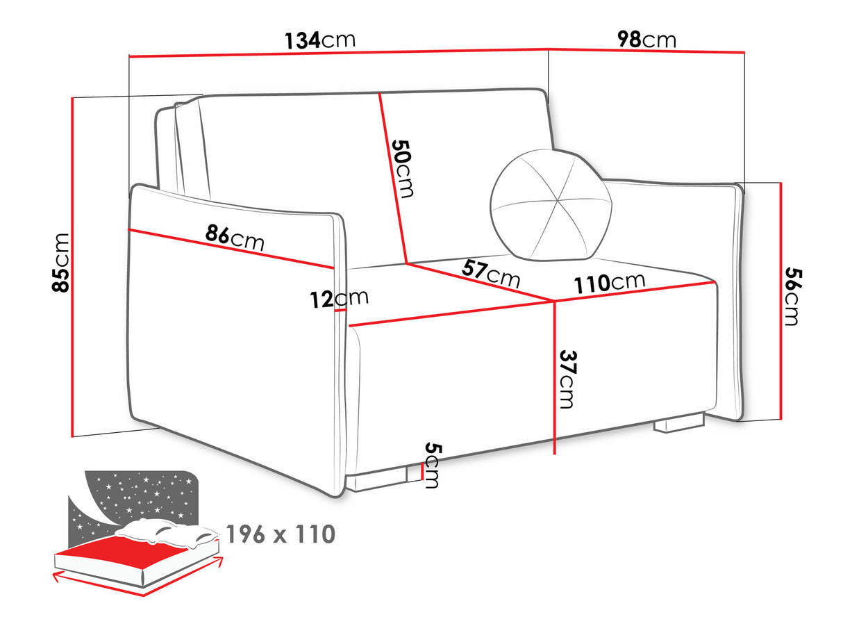 Kanapéágy Kanapa VIVA GLOV II, Szín: Soul 18