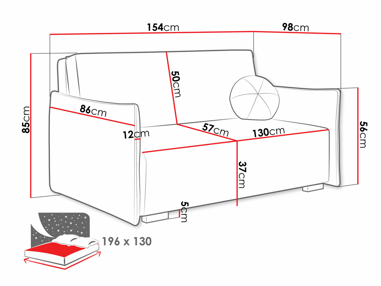 Kanapéágy Kanapa VIVA GLOV III, Szín: Soul 3