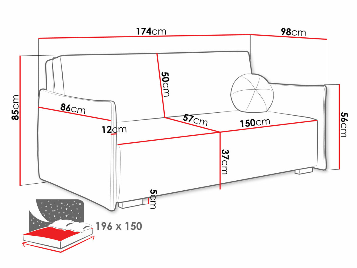 Kanapéágy Kanapa VIVA GLOV IV, Szín: Soul 18