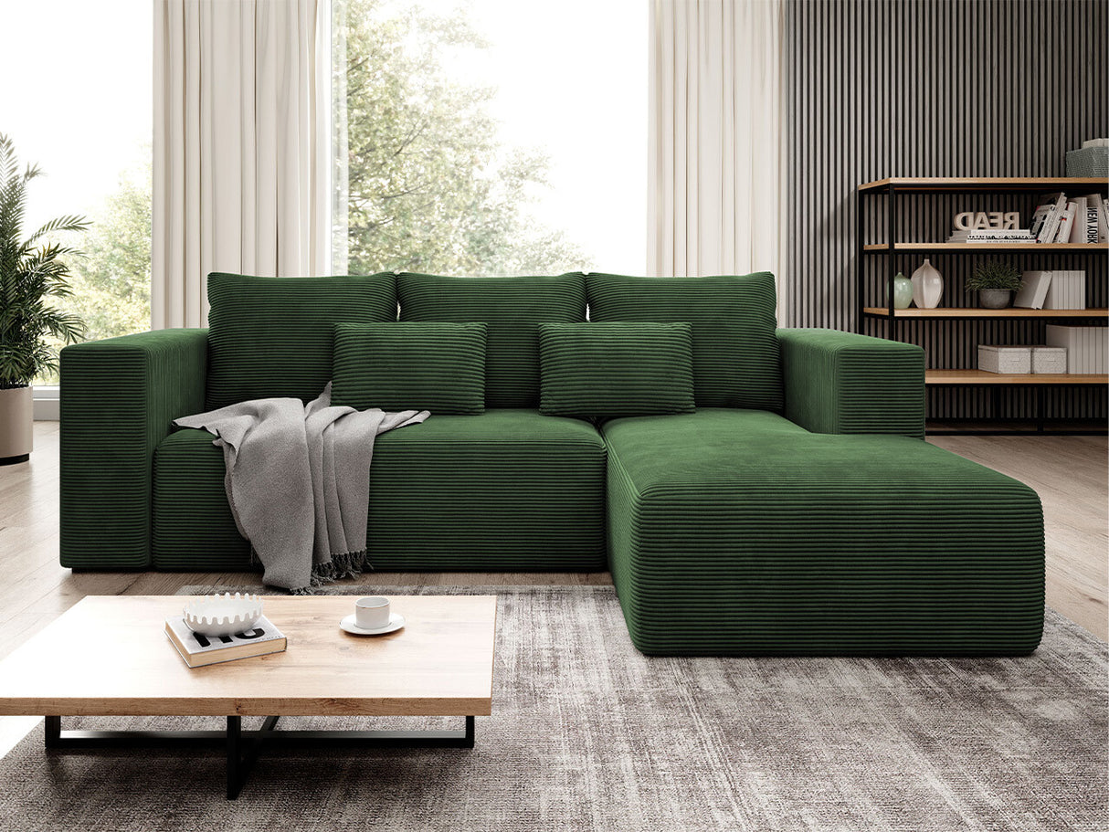 Sarokkanapé Narożnik STRIPES (Zozolia Cord), Szín: Poso 14, Változatok: Jobbos