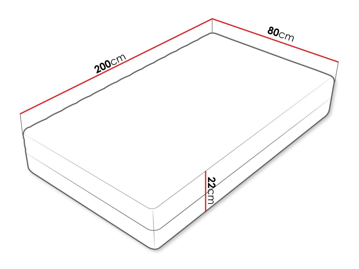 Matrac Unem 22, Méretek: 80 x 200 cm