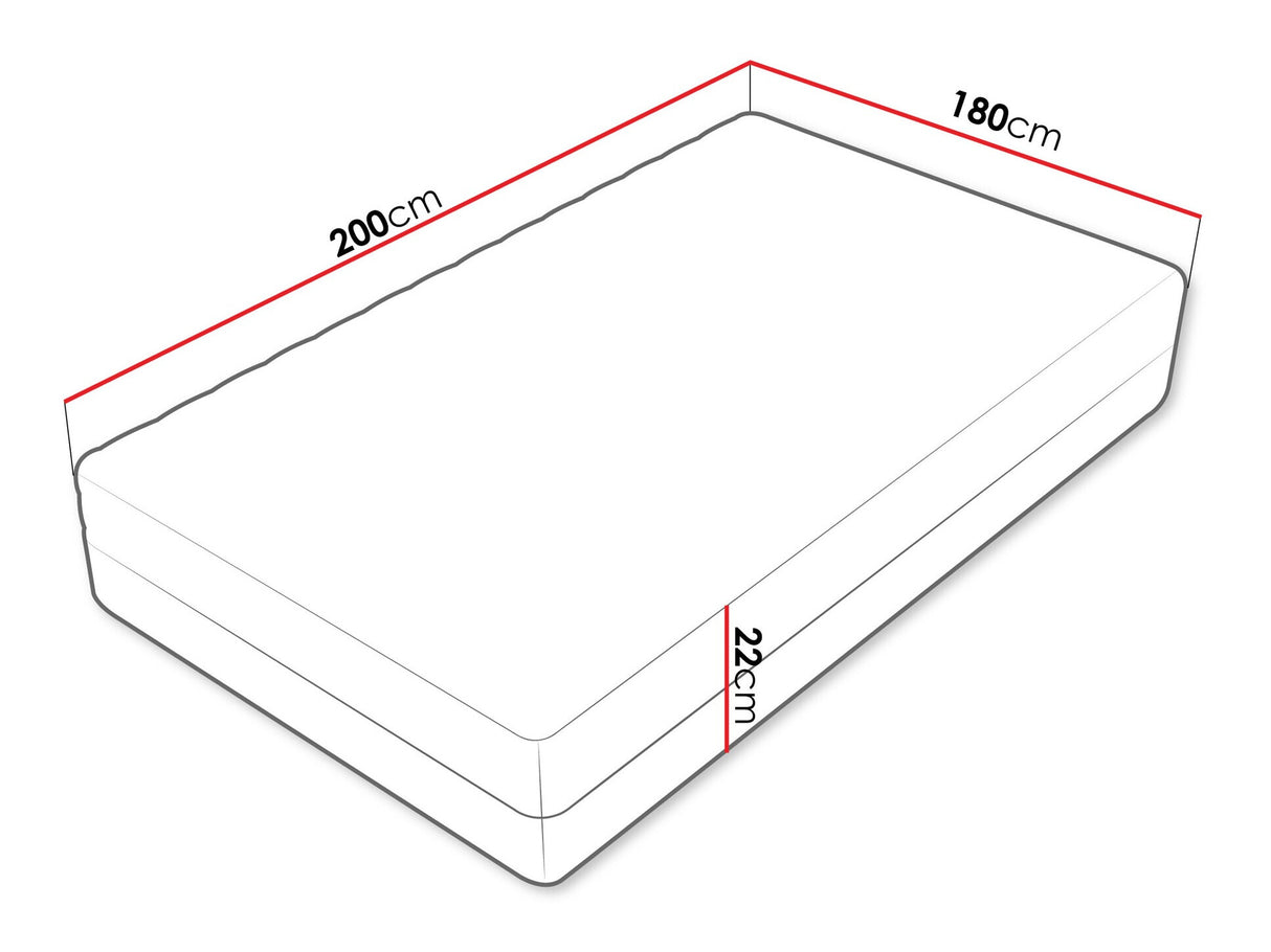 Matrac Unem 22, Méretek: 180 x 200 cm