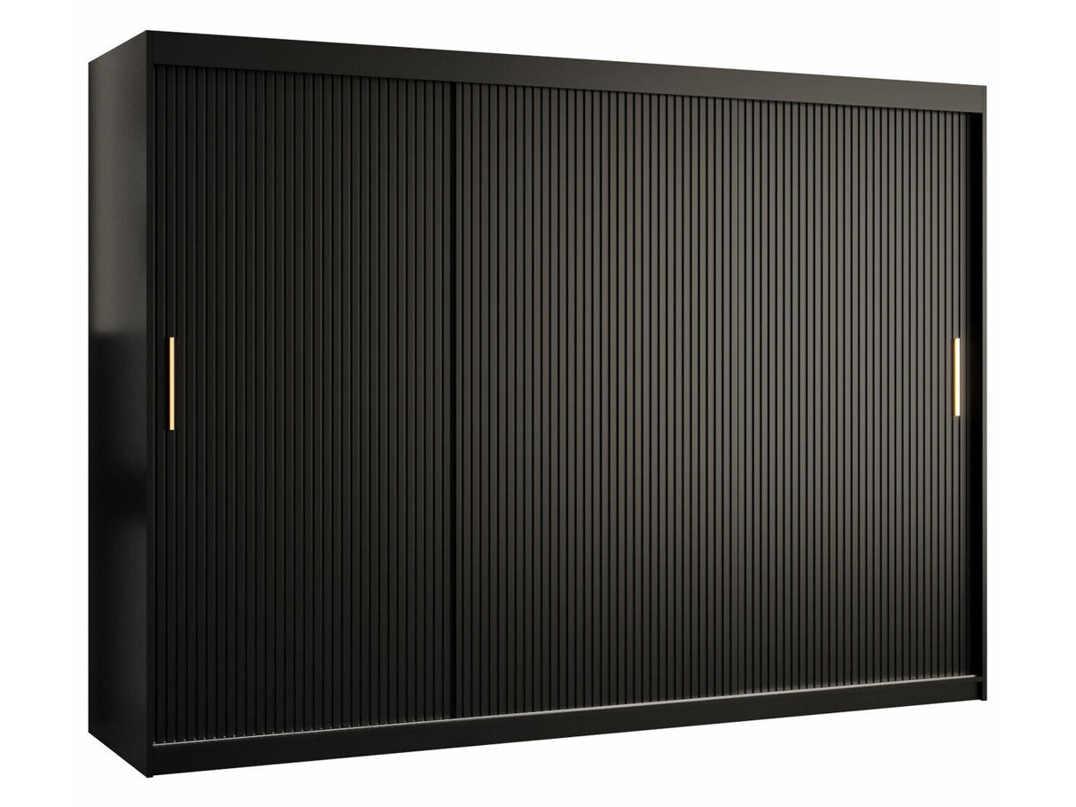 Gardróbszekrény RIFLO SLIM 1 250 (Towiro Slim 1 250), Szín: Fekete