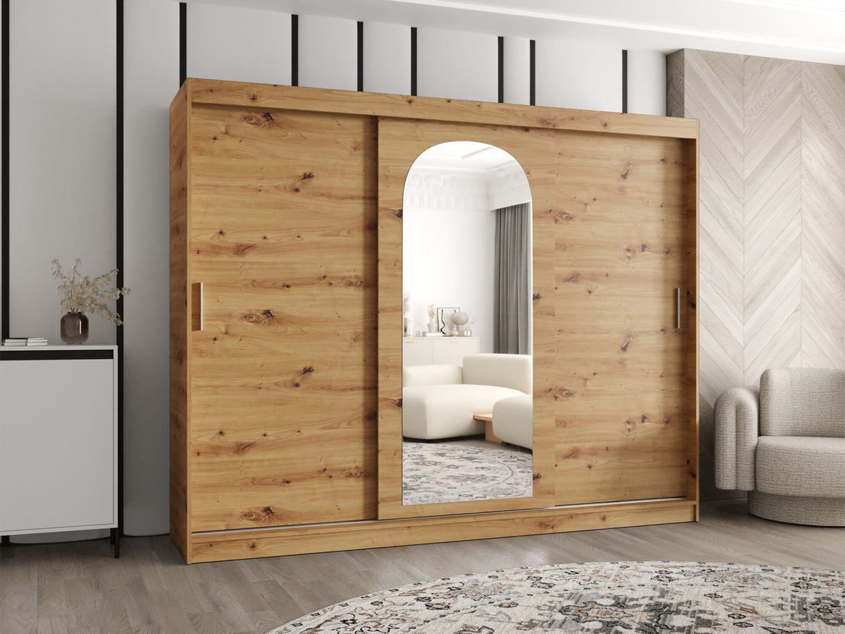 Gardróbszekrény Szafa 250 SELFIE, Szín: Artisan tölgy, Fiókok: Igen
