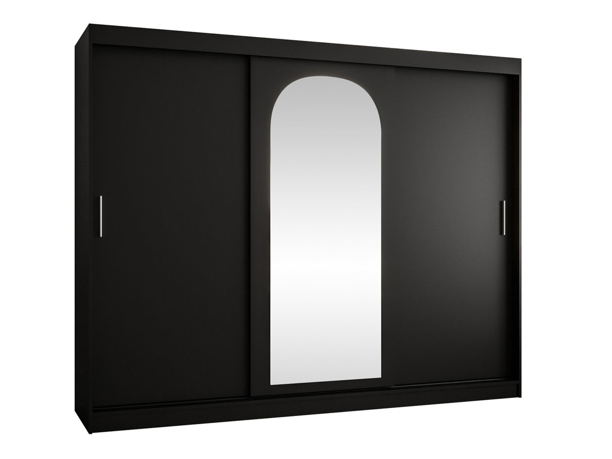 Gardróbszekrény Szafa 250 SELFIE, Szín: Fekete, Fiókok: Igen