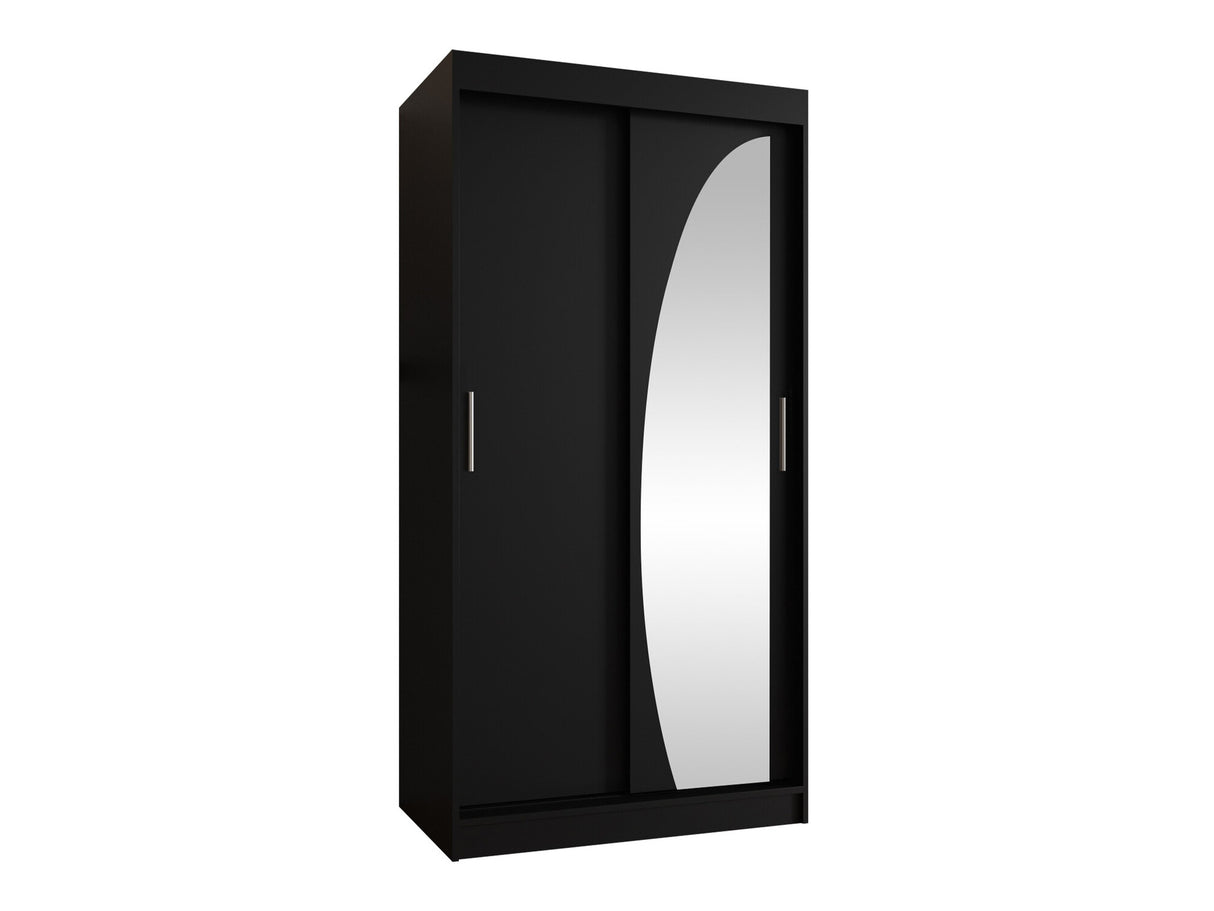 Gardróbszekrény WIKA 100, Szín: Fekete, Fiókok: Nem