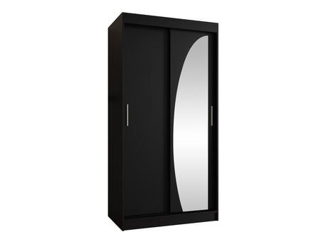 Gardróbszekrény WIKA 100, Szín: Fekete, Fiókok: Igen