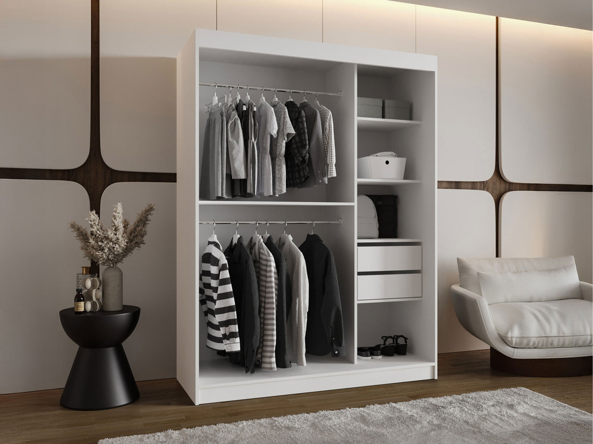 Gardróbszekrény WIKA 150, Szín: Kasmír, Fiókok: Igen