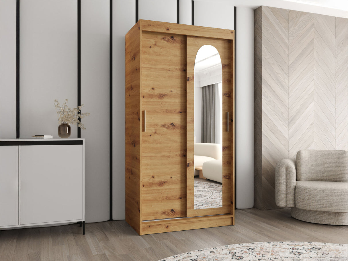 Gardróbszekrény Szafa 100 SELFIE, Szín: Artisan tölgy, Fiókok: Igen