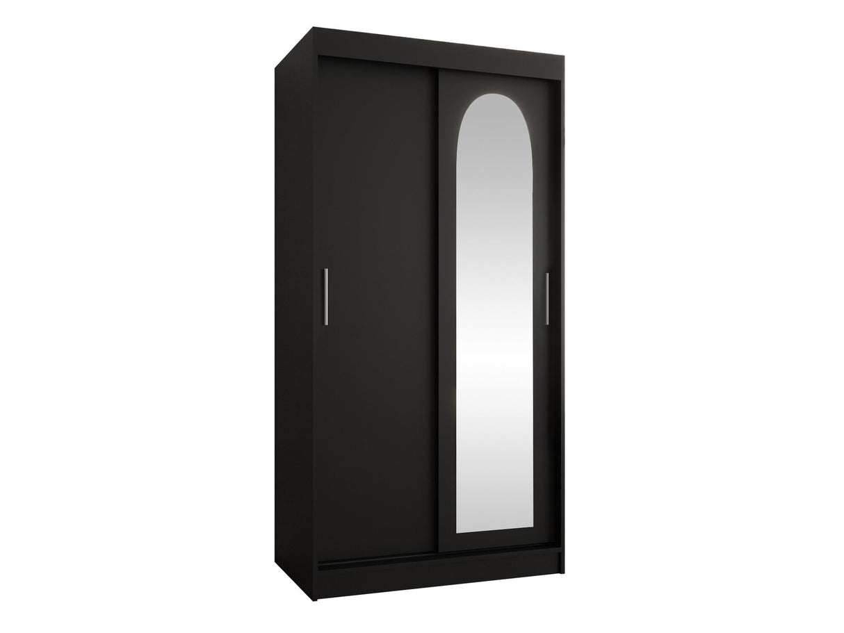 Gardróbszekrény Szafa 100 SELFIE, Szín: Fekete, Fiókok: Nem