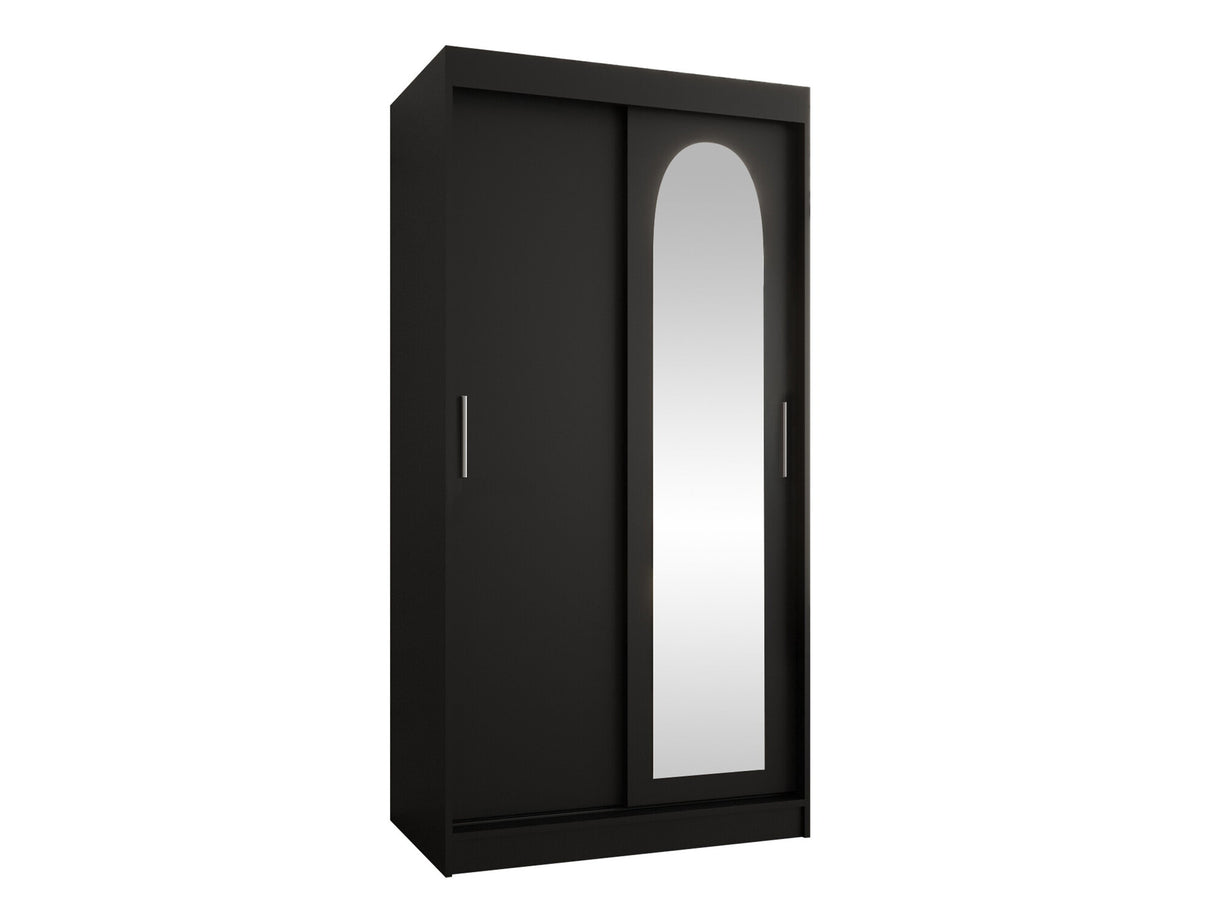 Gardróbszekrény Szafa 100 SELFIE, Szín: Fekete, Fiókok: Igen