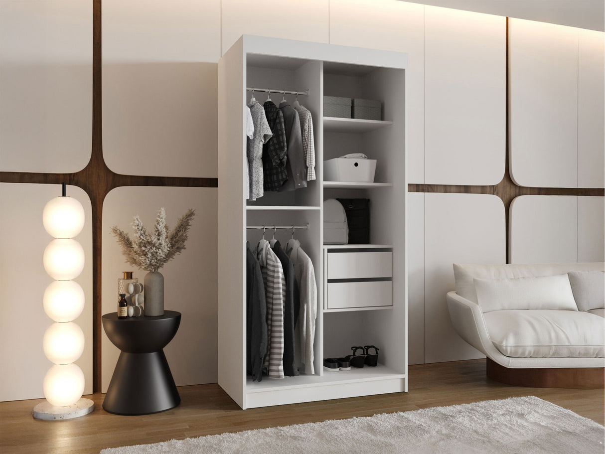 Gardróbszekrény Szafa 100 SELFIE, Szín: Fekete, Fiókok: Igen